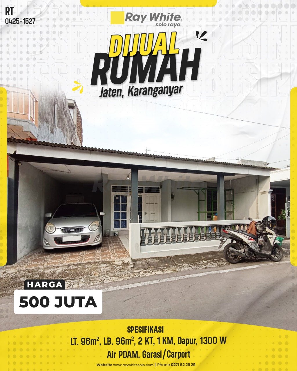 1527. Rita-rumah jual jl. merpati jaten karanganyar. SHM 3742. HRg 500Jt
