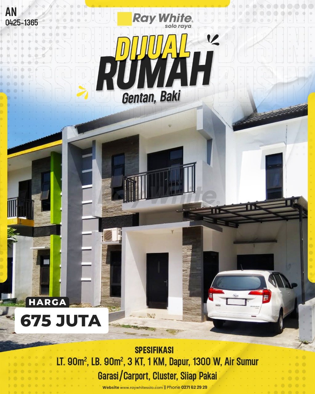 1365. Anton-Rumah Jual Perum Green Tower Gentan Baki Sukoharjo. HRg 675 Juta(pralisting)