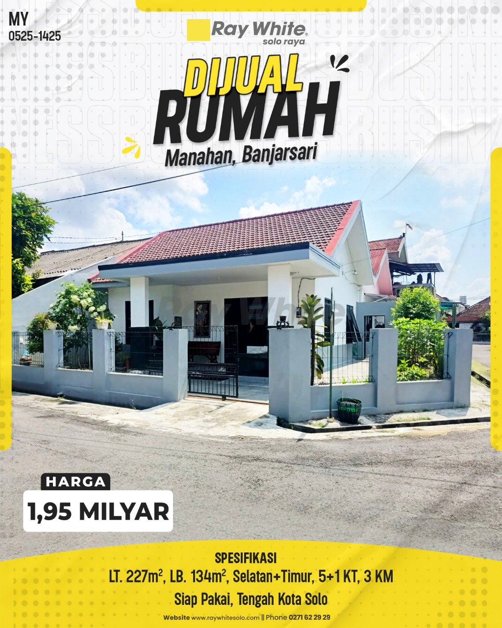 1425. Myra-Rumah Jual Manahan Banjarsari Surakarta. HRg 1,95 Milyar(pralisting)