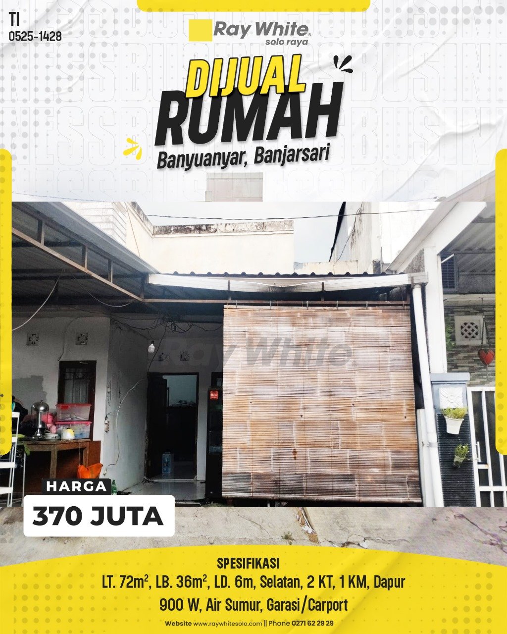 1428. Tanti -Rumah Jual Perum Tarumanegara Banyuanyar Banjarsari Surakarta. HRg 370 Juta (pralisting)