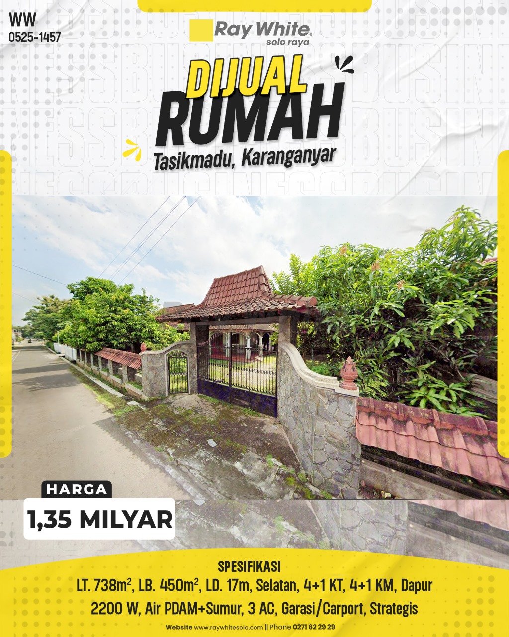 1457. Winny-Rumah Jual Tasikmadu Karanganyar. HRg 1,35 Milyar(pralisting)