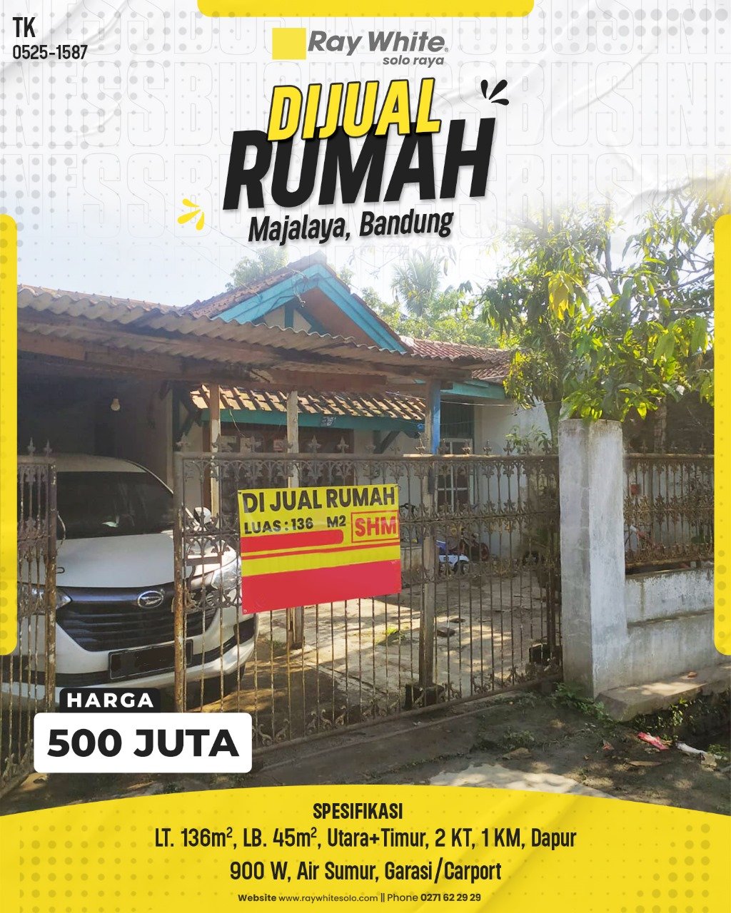 1587. Tatik-Rumah Jual Perum Bumi Rancaekek Kencana Jl. Gladiul Rancaekek Wetan RancaekekBandung. SHM 1159. HRg 500 Juta