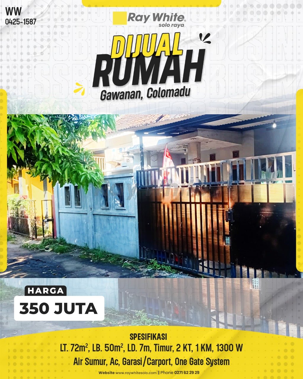 1587. Winny -Rumah Jual Puri Angkasa Gawanan Colomadu Karanganyar.SHM 3361. HRg 350 Juta