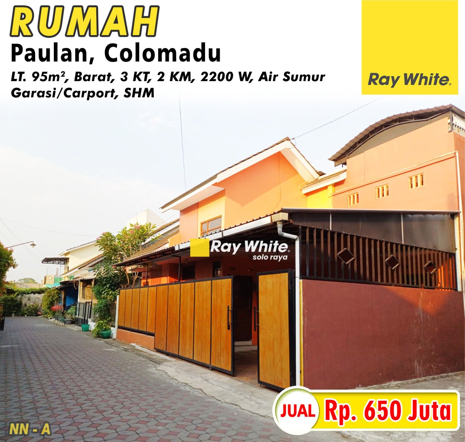 Nanik-Rumah jual perum calesta paulan colomadu karanganyar. SHM 1813. Hrg 650Jt. Grade A