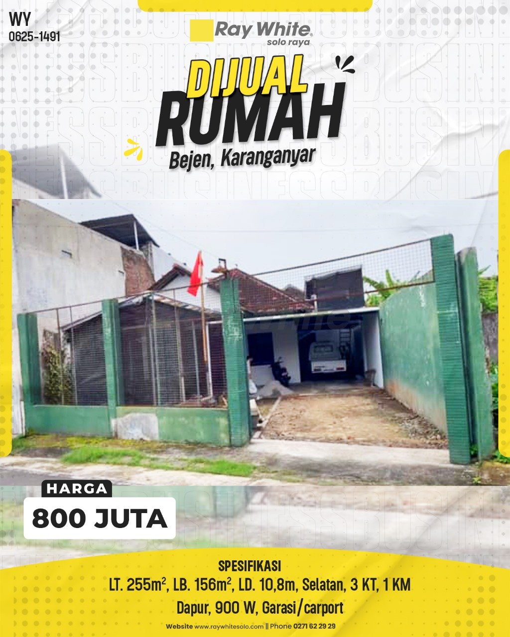 1491. Wahyu-Rumah Jual Ds. Beji Bejen Karanganyar. HRg 800 Juta(pralisting)