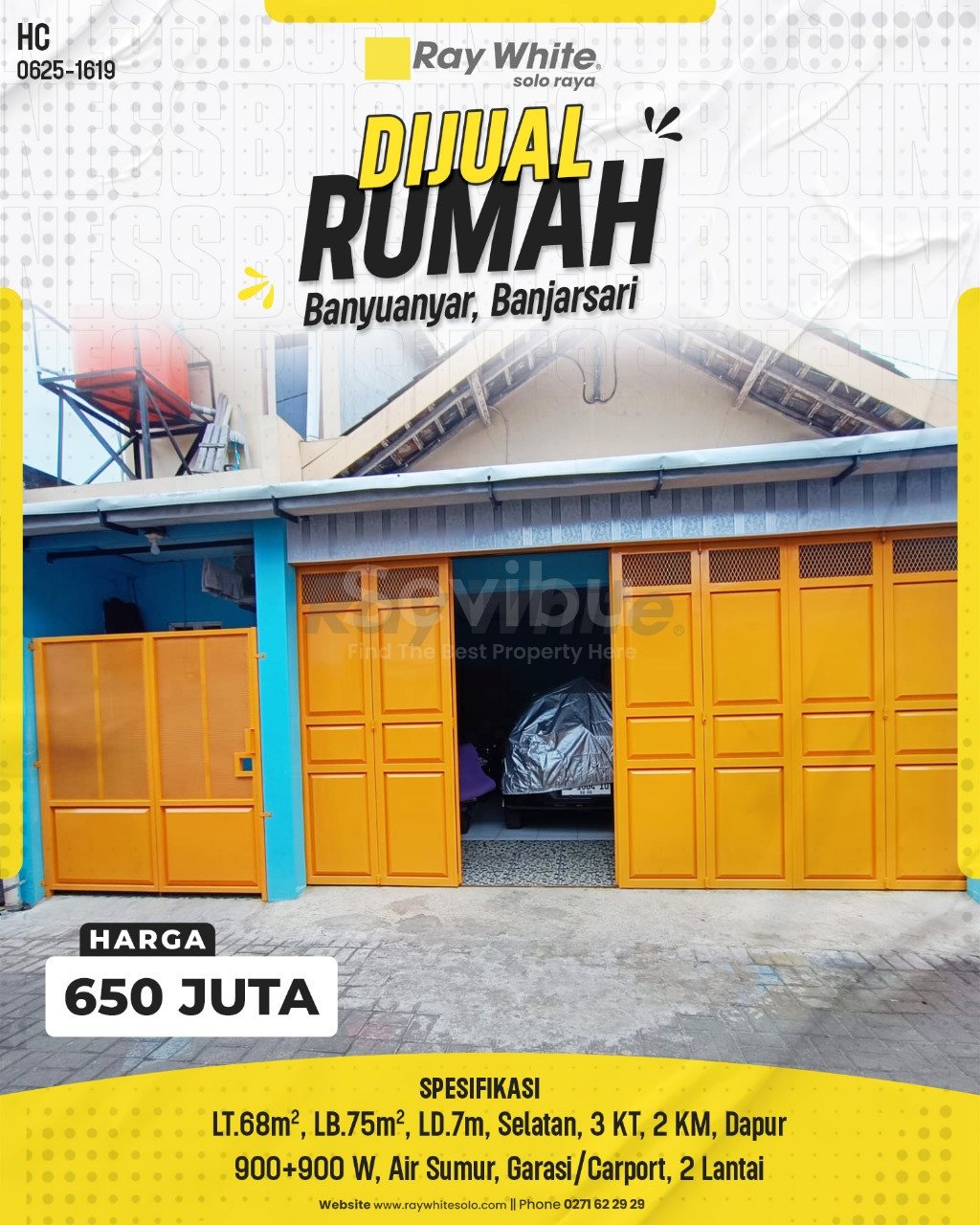 1619. Hari Cs-Rumah Jual Jl. Juanda Banyuanyar Banjarsari Surakarta. SHM 6370. HRg 650 Juta