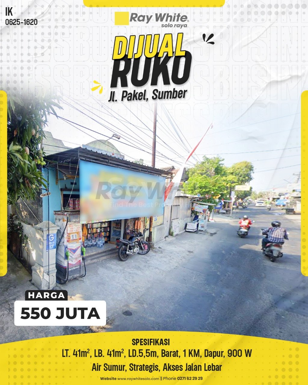 1620. Ika-Kios Jual Jl. Pakel SumberBanjarsari Surakarta. SHM 5945. HRg 550 Juta