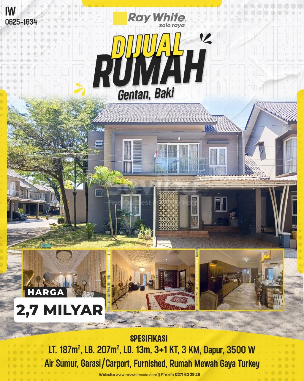 1634. Iwan-Rumah Jual Tirtamaya Residence Blok Waru Baki Sukoharjo. SHM 49574. HRg 2,7 Milyar