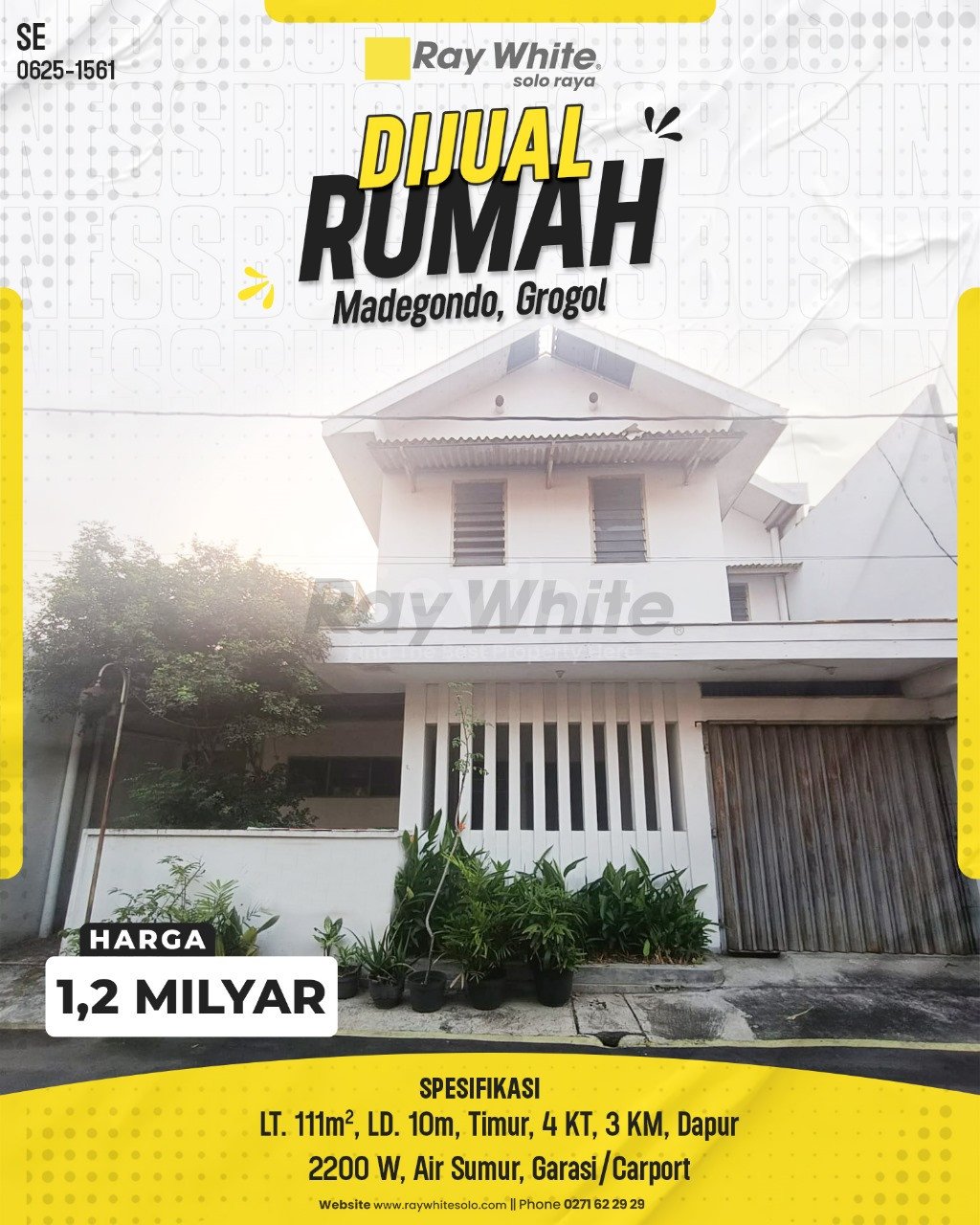 1561. Searle-Rumah Jual Jl. Di Panjaitan Madegondo Grogol Sukoharjo. HRg 1,2 Milyar(pralisting)