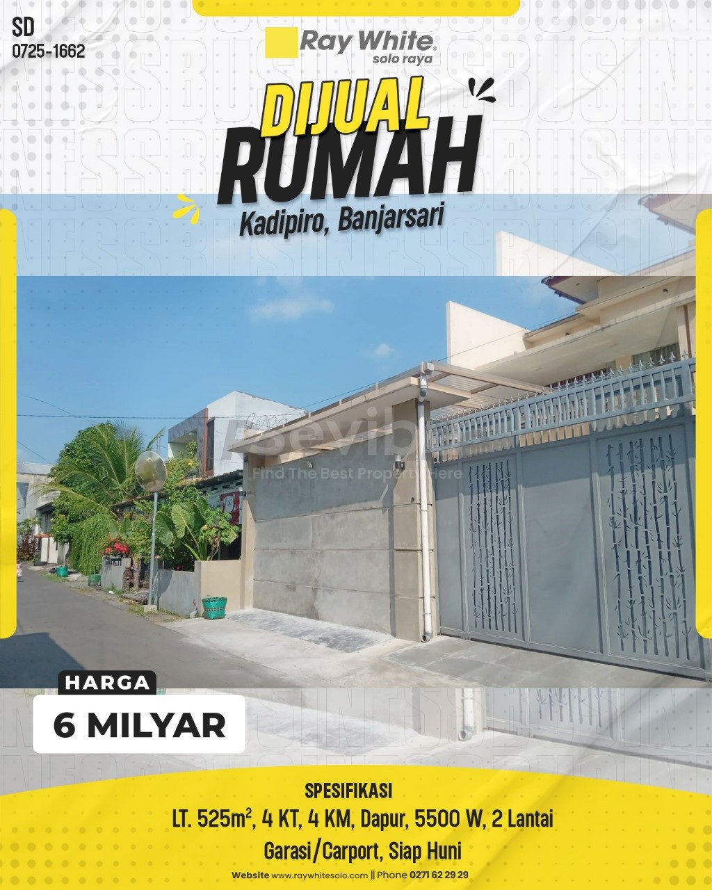 1662. Sahid-Rumah Jual Tegal Asri Kadipiro Banjarsari Surakarta. HRg 6 Milyar(pralisting)