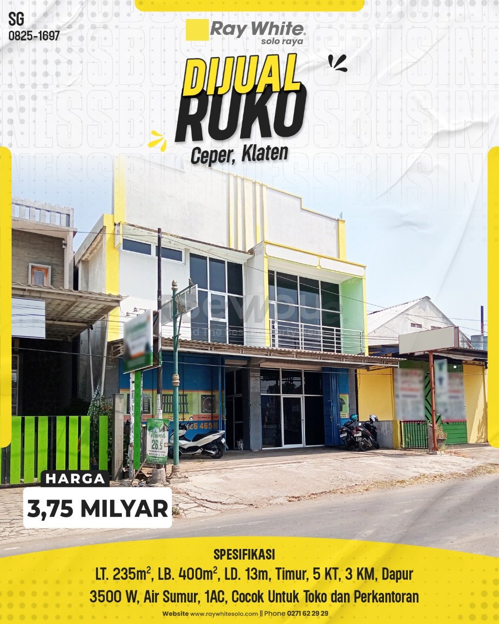 1697. Sugiman-Ruko Jual Klepu Ceper Klaten. SHM 2357. HRg 3,75 Milyar