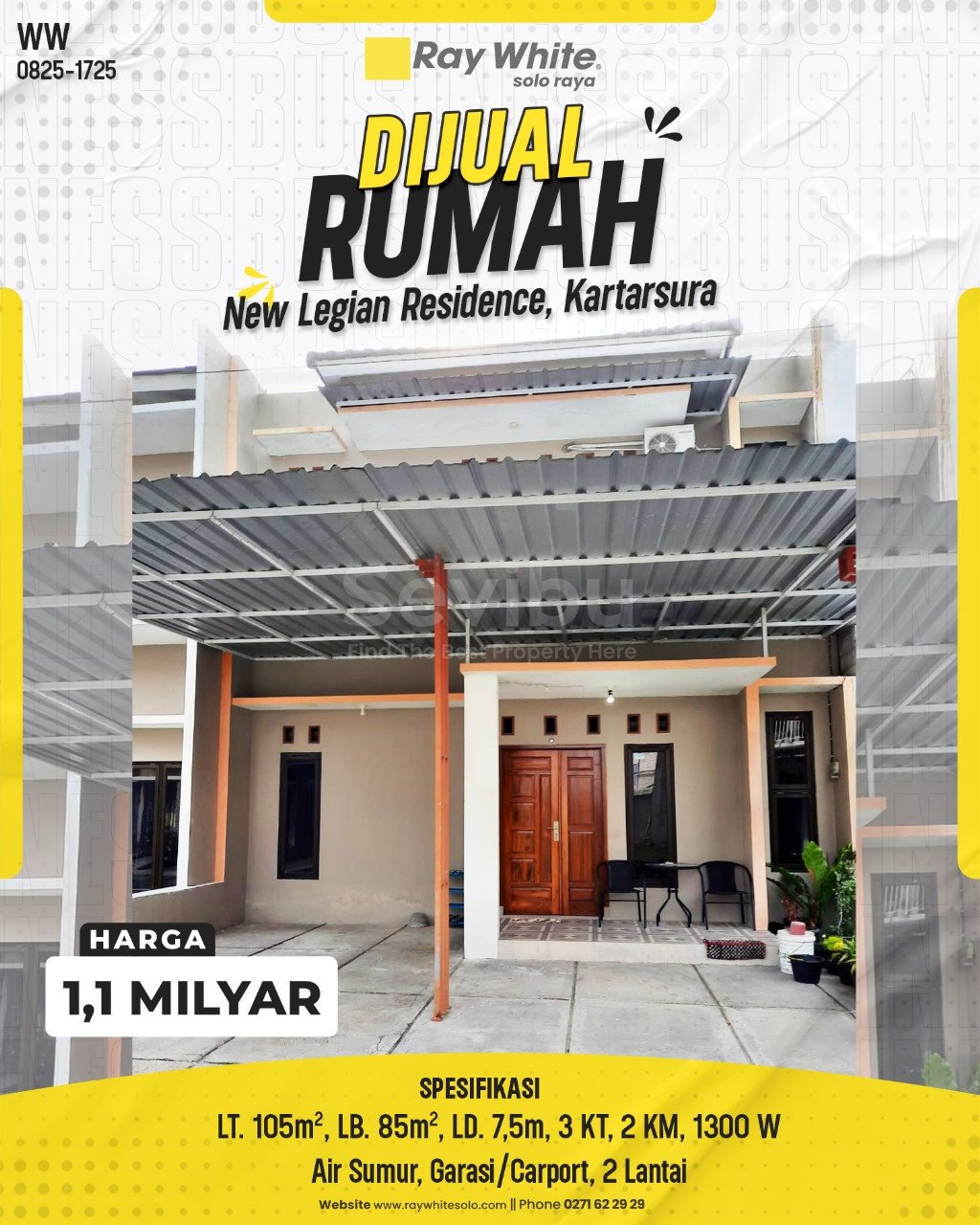 1725. Winny-Rumah Jual Perum New Legian Residence Gumpang Kartarsura Sukoharjo. HRg 1,1 Milyar(pralisting)