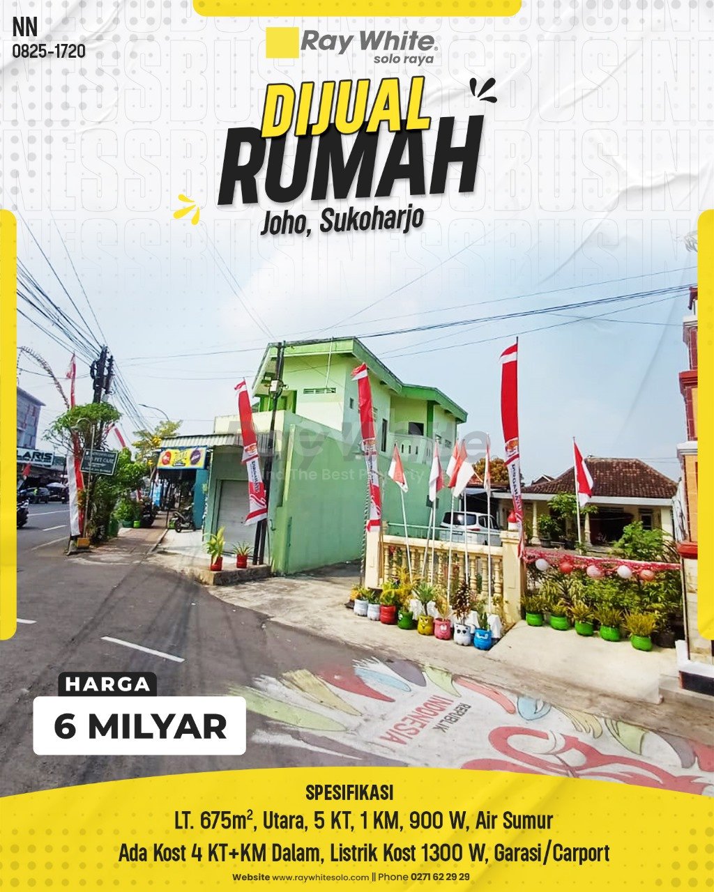 1720. Nanik-Rumah Jual Ngepakan Joho Sukoharjo Sukoharjo. SHM NIB.005982.0. HRg 6 Milyar