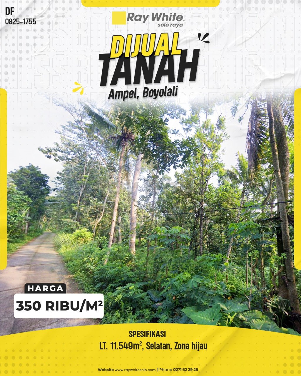 1755. Defri-Tanah Jual Sidomulyo Ampel Boyolali. HRg 350 Ribu per m2(pralisting)