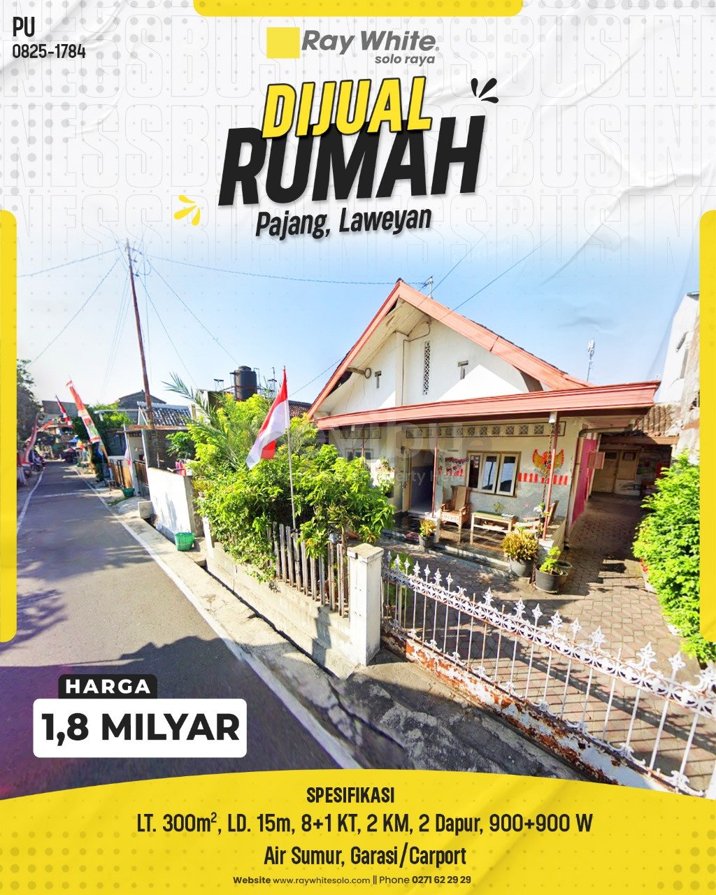 1784. Purwanti-Rumah Jual Jl. Jinten Pajang Laweyan Surakarta. HRg 1,8 Milyar(pralisting)