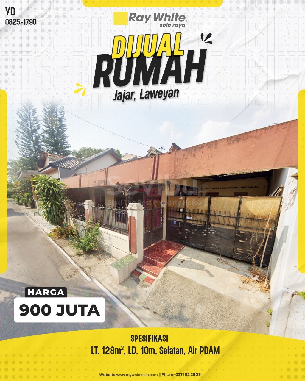 1790. Yudi-Rumah Jual Jl. Anggur Jajar Laweyan Surakarta. HRg 900 Juta (pralisting)
