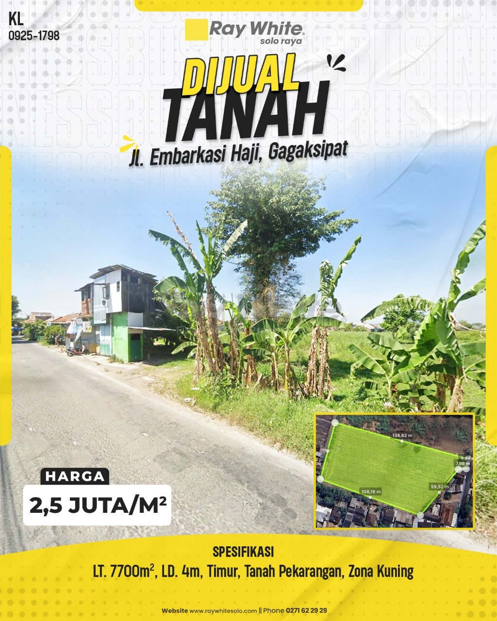 1798. Kurniadi-Tanah Jual Jl. Embarkasi Haji Gagaksipat Ngemplak Boyolali . HRg 2,5 Juta per m2(pralisting) (2)