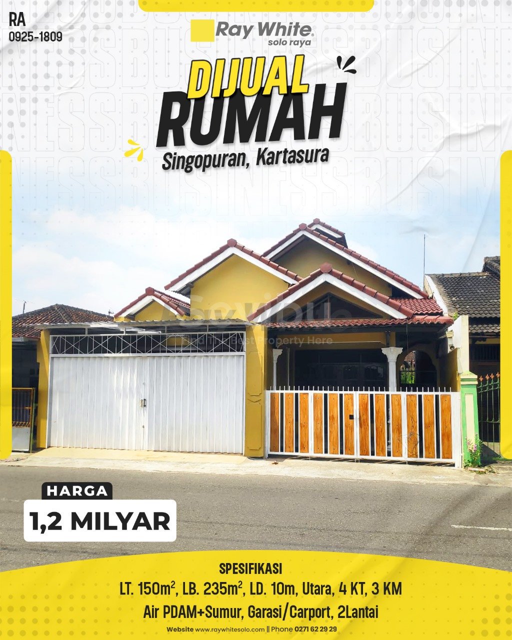 1809. Retno- Rumah Jual Singopuran Kartasura Sukoharjo. HRg 1,2 Milyar(pralisting)