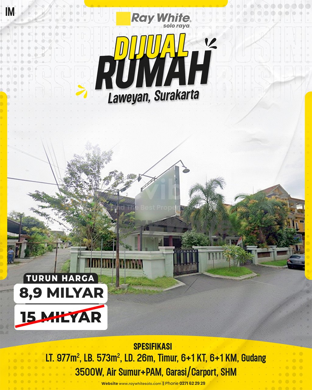 Imam-Rumah jual jl. sutowijoyo penumping laweyan surakarta. SHM. HRg 15M turun jd 8,9M