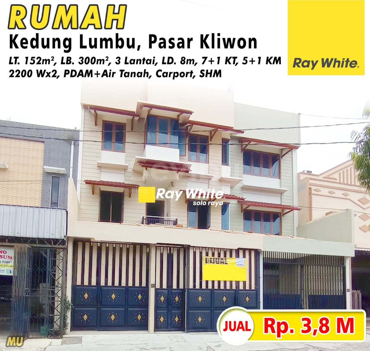 Muhammad-Rumah jual jl. untung suropati kedunglumbu pasr kliwon surakarta. SHM 0860. Hrg 3,8M