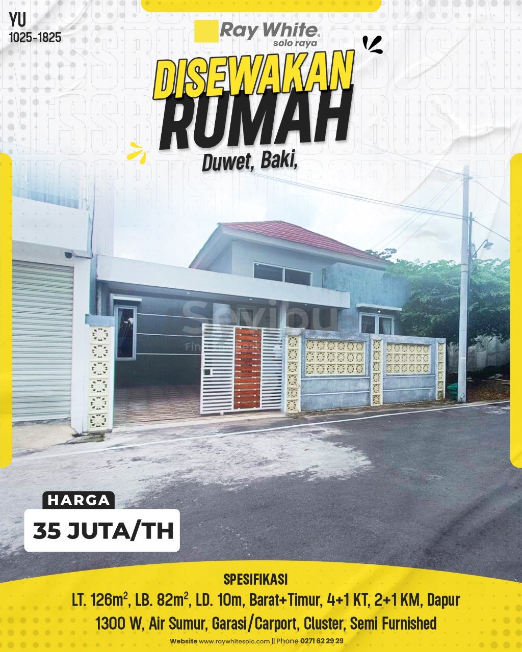 1825. Yuniar-Rumah SewaPerum Naira I Gondang Duwet Baki Sukoharjo. HRg 35 JutaTh(pralisting)
