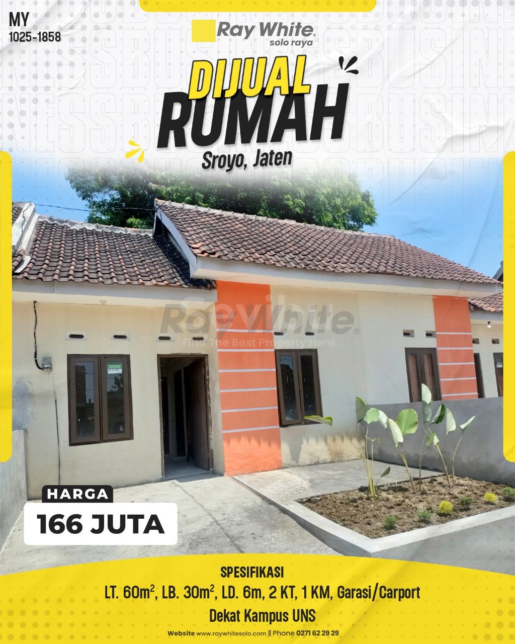 1858. Myra-Rumah Jual Sroyo Jaten Karanganyar. HRg 166 Juta(pralisting)