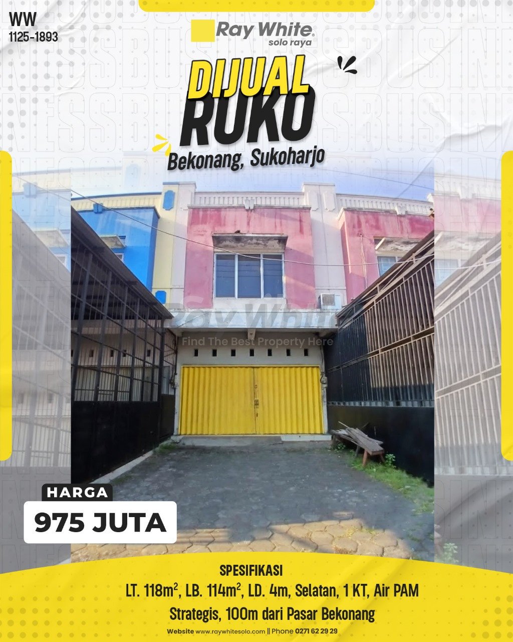 1893. Winny-Ruko Jual Bekonang Mojolaban Sukoharjo. HRg 975 Juta (pralisting)