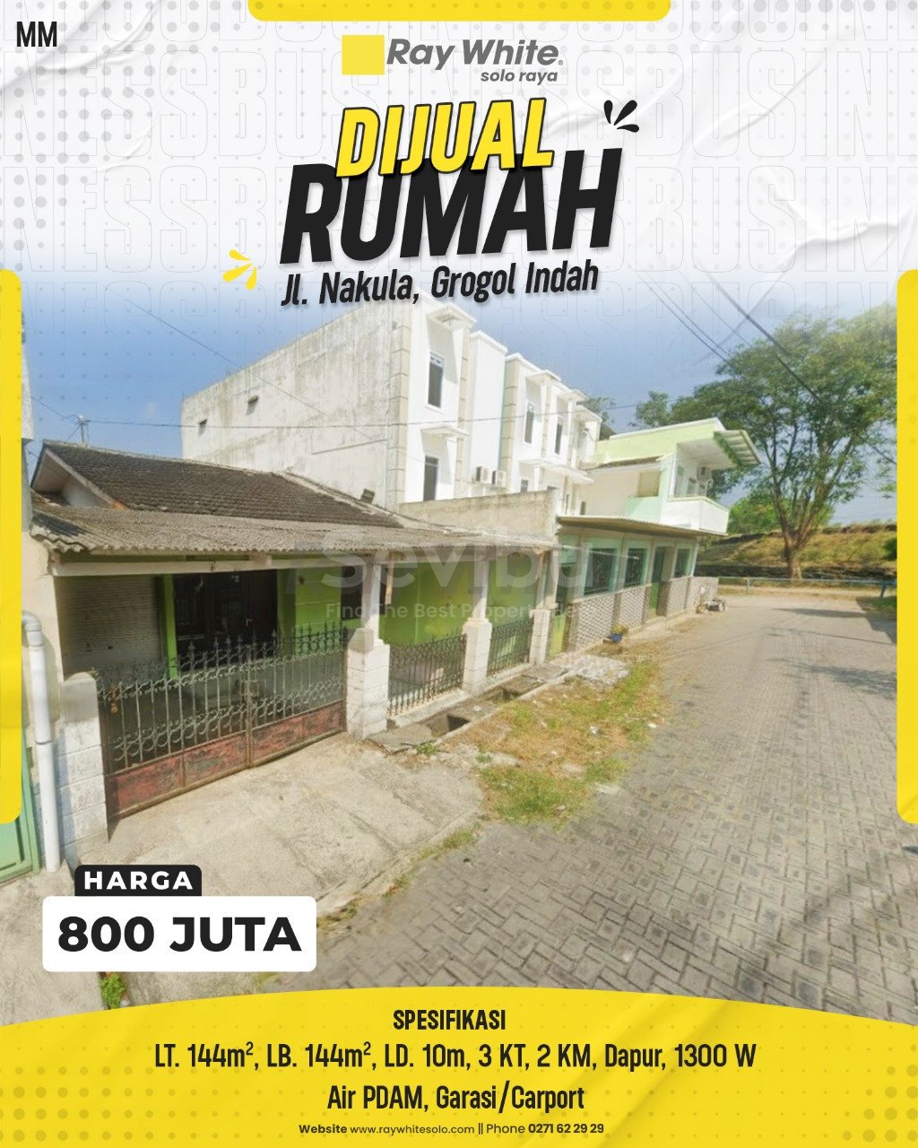 Meme-Rumah jual jl. nakula grogol indah solo baru grogol sukoharjo. HRg 800Jt (pra listing)