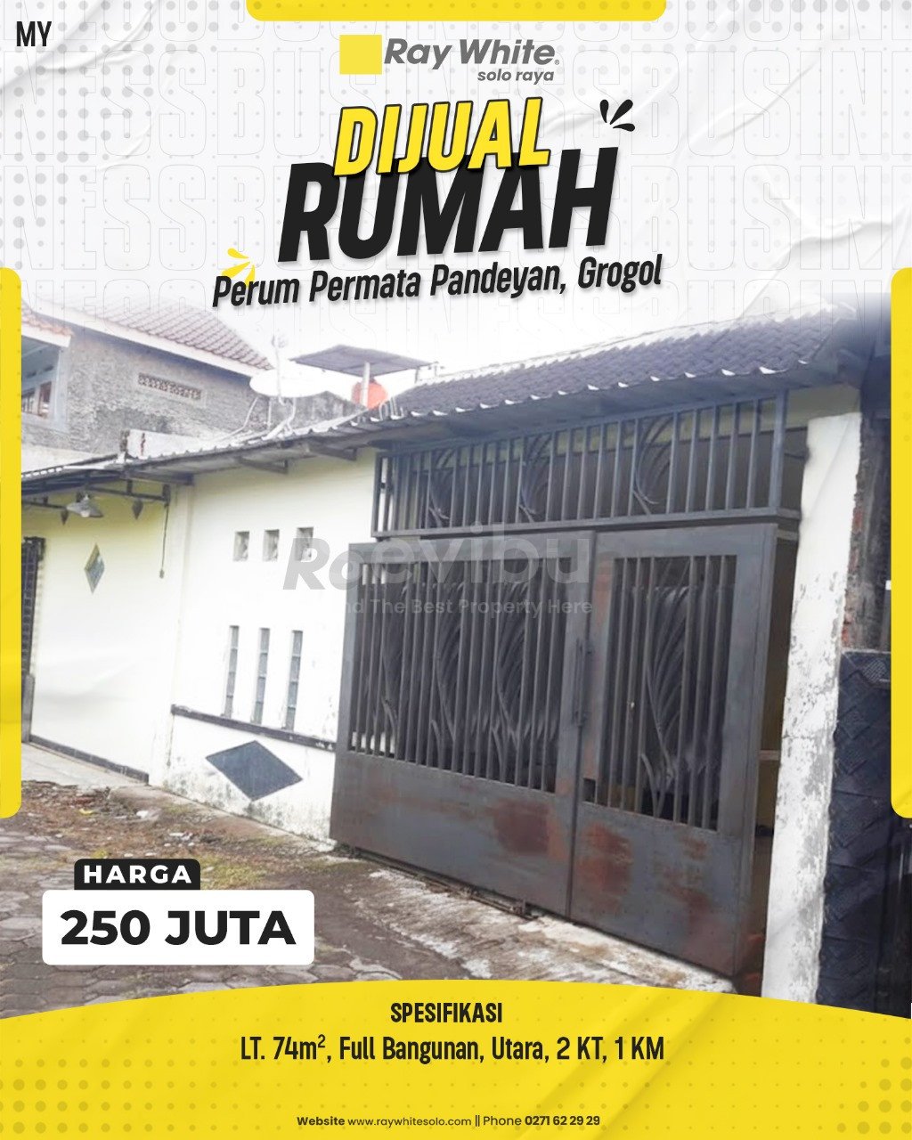 Myra-Rumah jual perumahan permata pandeyan grogol sukoharjo. SHM 2280. HRg 250Jt