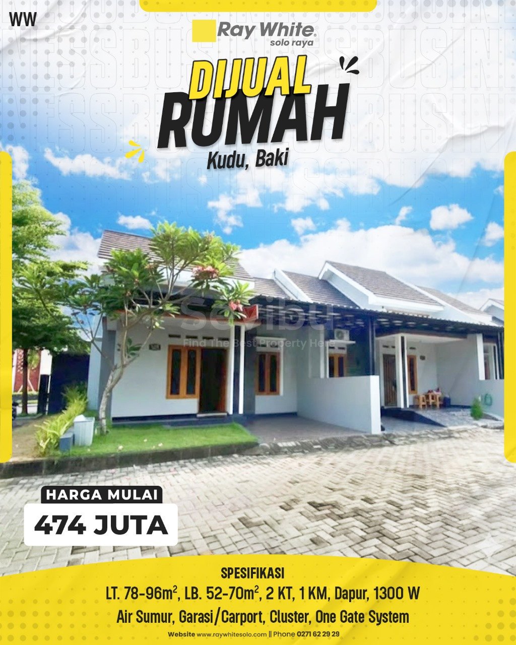 Winny-Rumah jual kudu baki sukoharjo. HRg 474Jt (non listing)