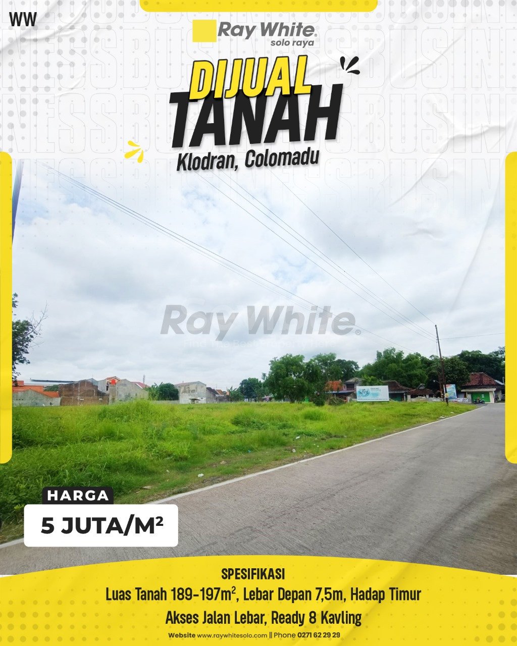 Winny-Tanah jual klodran colomadu karanganyar. HRg 5Jt per m2 (non listing)