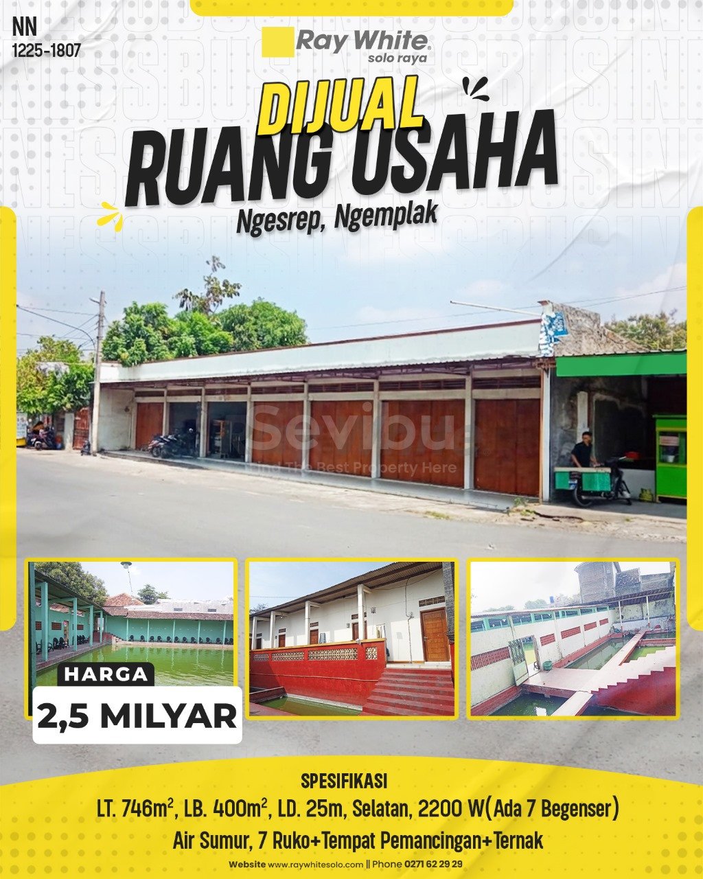 1807. Nanik-Ruang Usaha Jual Madok Ngesrep Ngemplak Boyolali. SHM 4582. HRg 2,5 Milyar