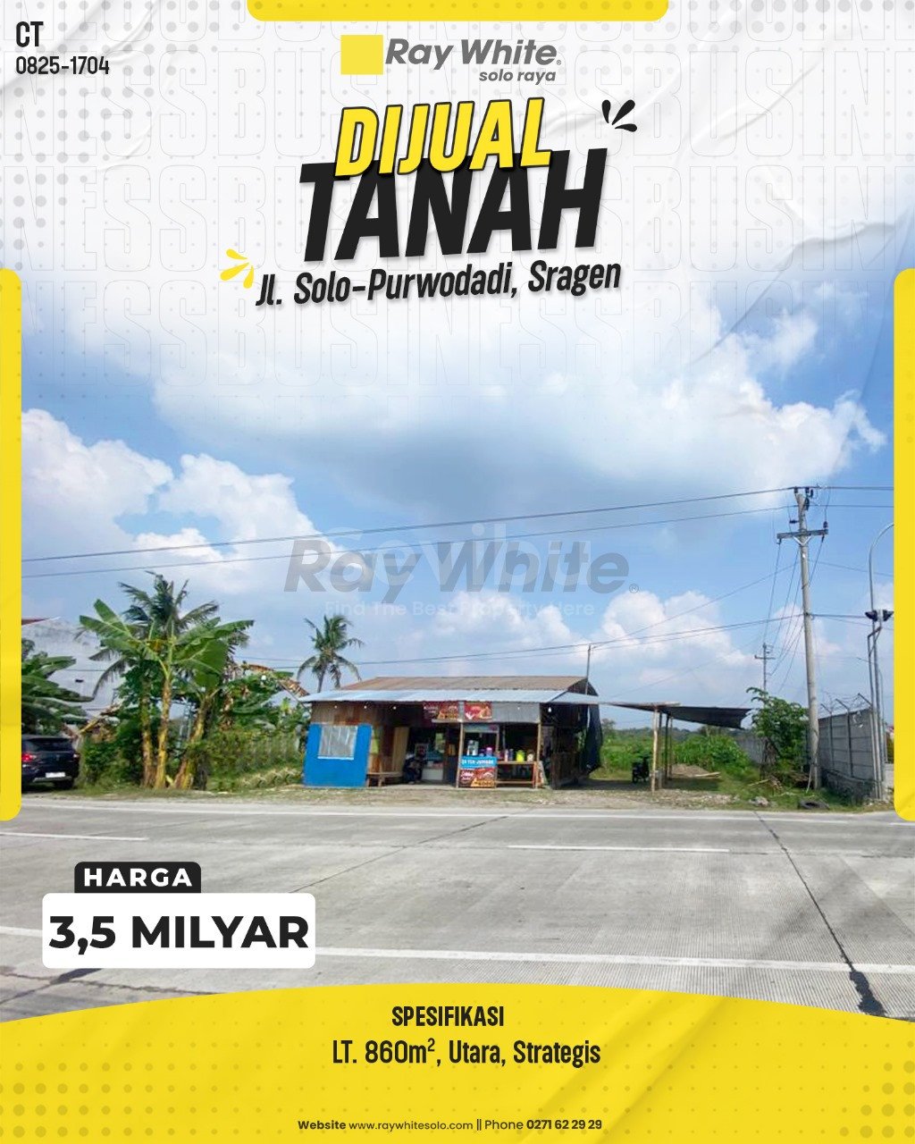 1704. Citra-Tanah Jual Jl. Solo-Purwodadi Kebayanan Pagak Sumber Lawang Sragen. HRg 3,5 Milyar(pralisting)