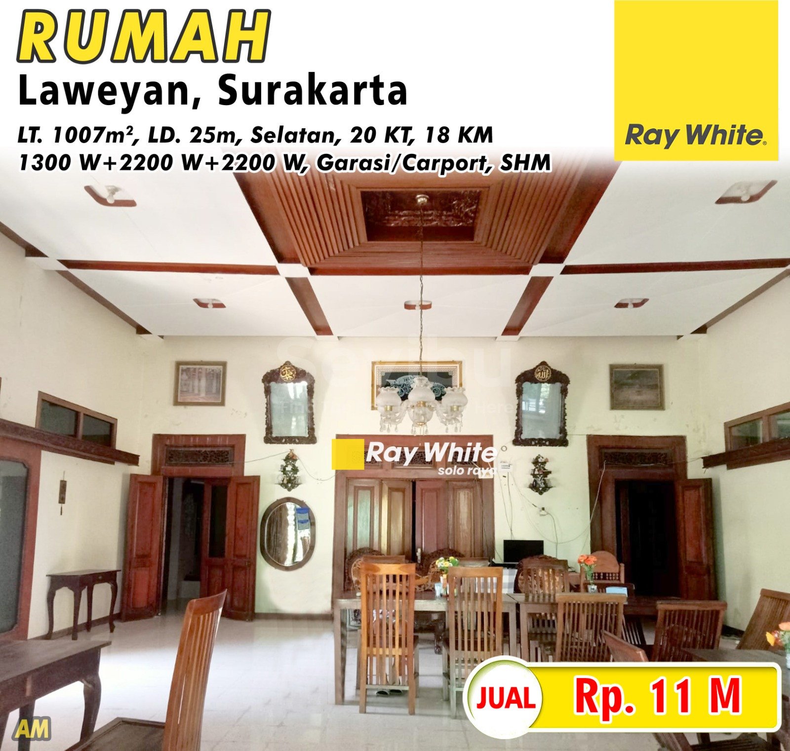 Amrih-Rumah jual Laweyan Laweyan surakarta. SHM 206. Hrg 11M