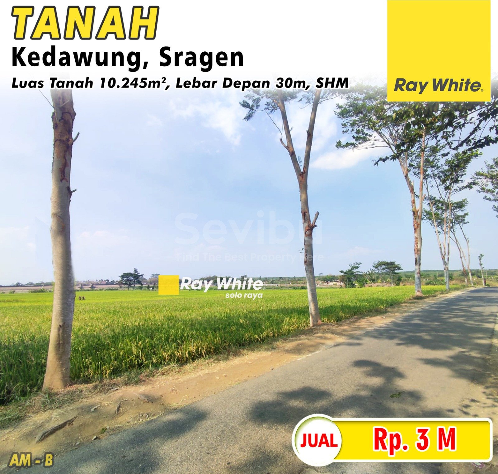 Amrih-Tanah jual mojodoyong kedawung sragen. SHM 66. Hrg 3M. Grade B