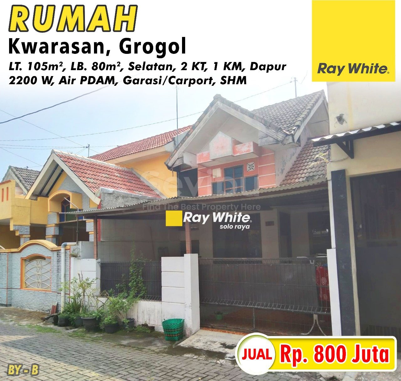 Bayu-Rumah jual sektor 8 kwarasan permai kwarasan grogol sukoharjo. SHM 3459. Harga 800Jt. Grade B