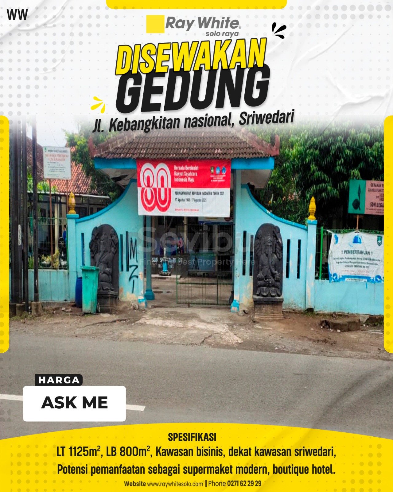 Winny-Gedung disewakan jl. kebangkitan nasional sriwedari surakarta (non listing)