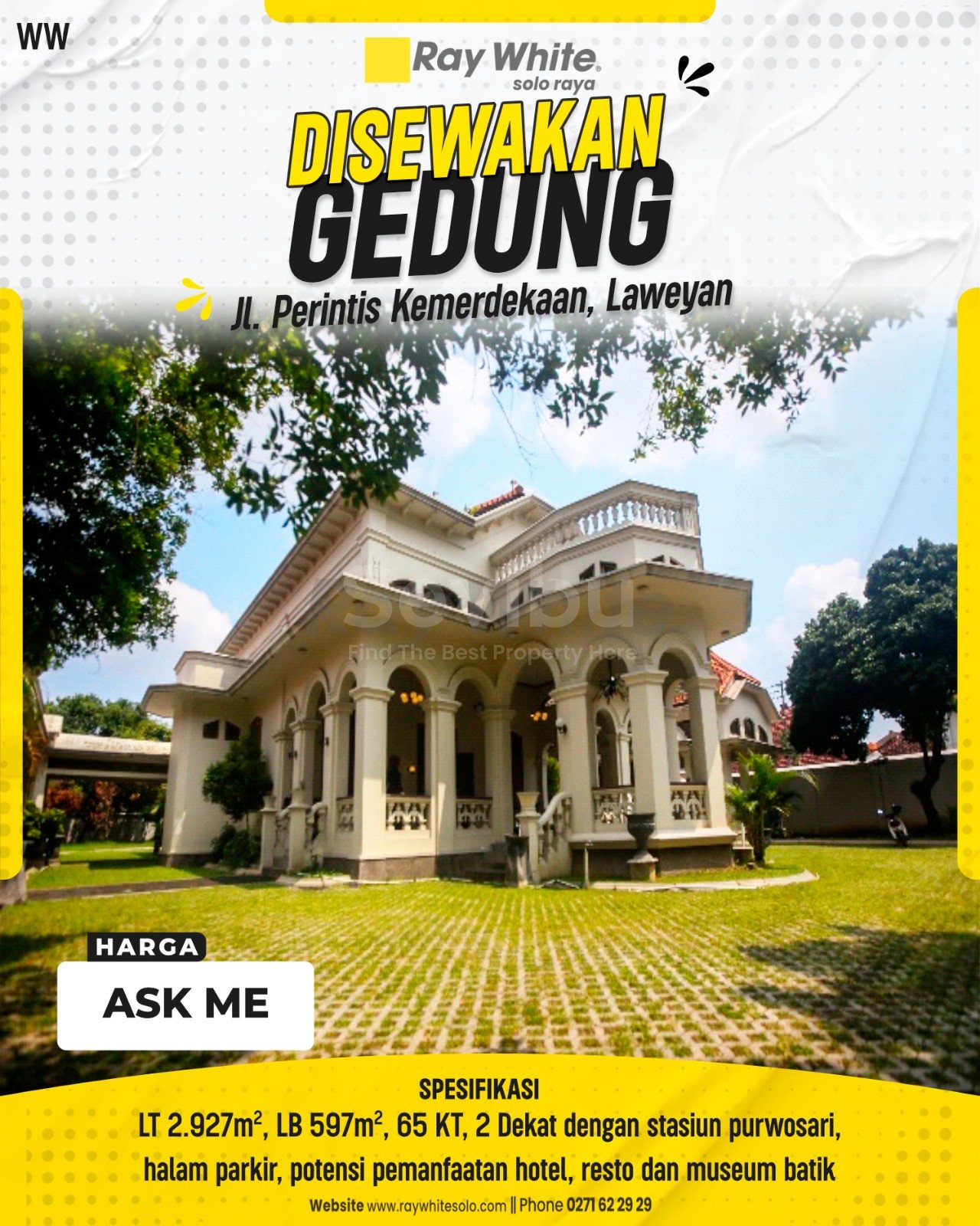 Winny-Gedung disewakan jl. perintis kemerdekaan laweyan surakarta (non listing)