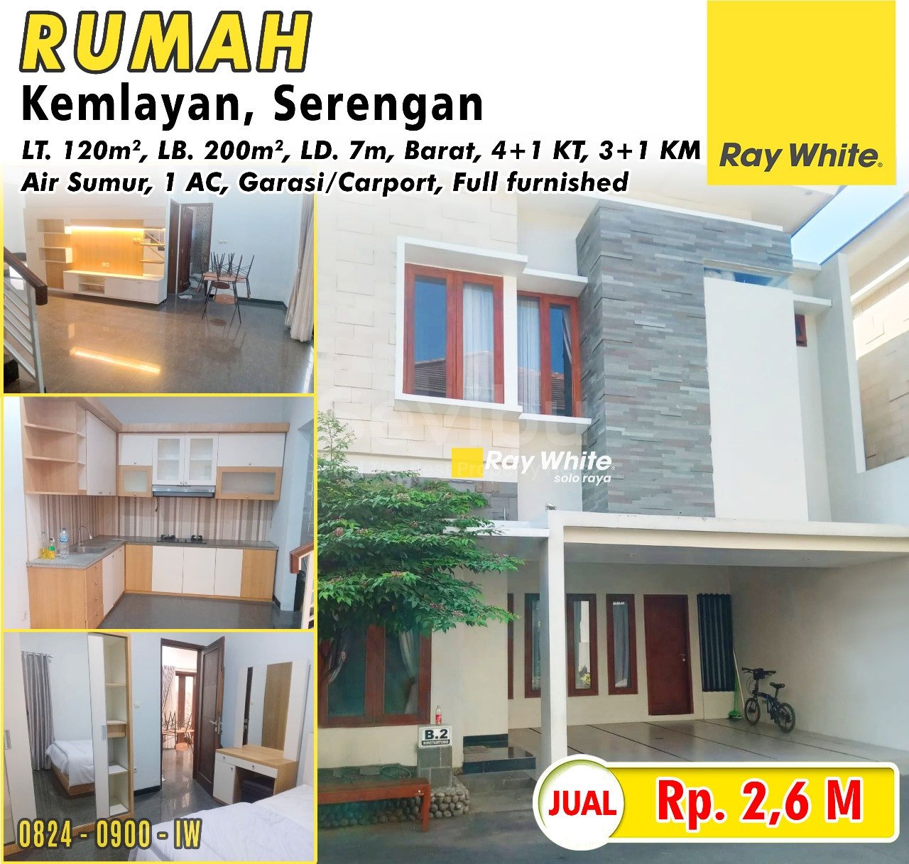 0900.Iwan-Rumah jual wirotamtomo kemlayan serengan surakarta. Hrg 2,6M (pra listing)
