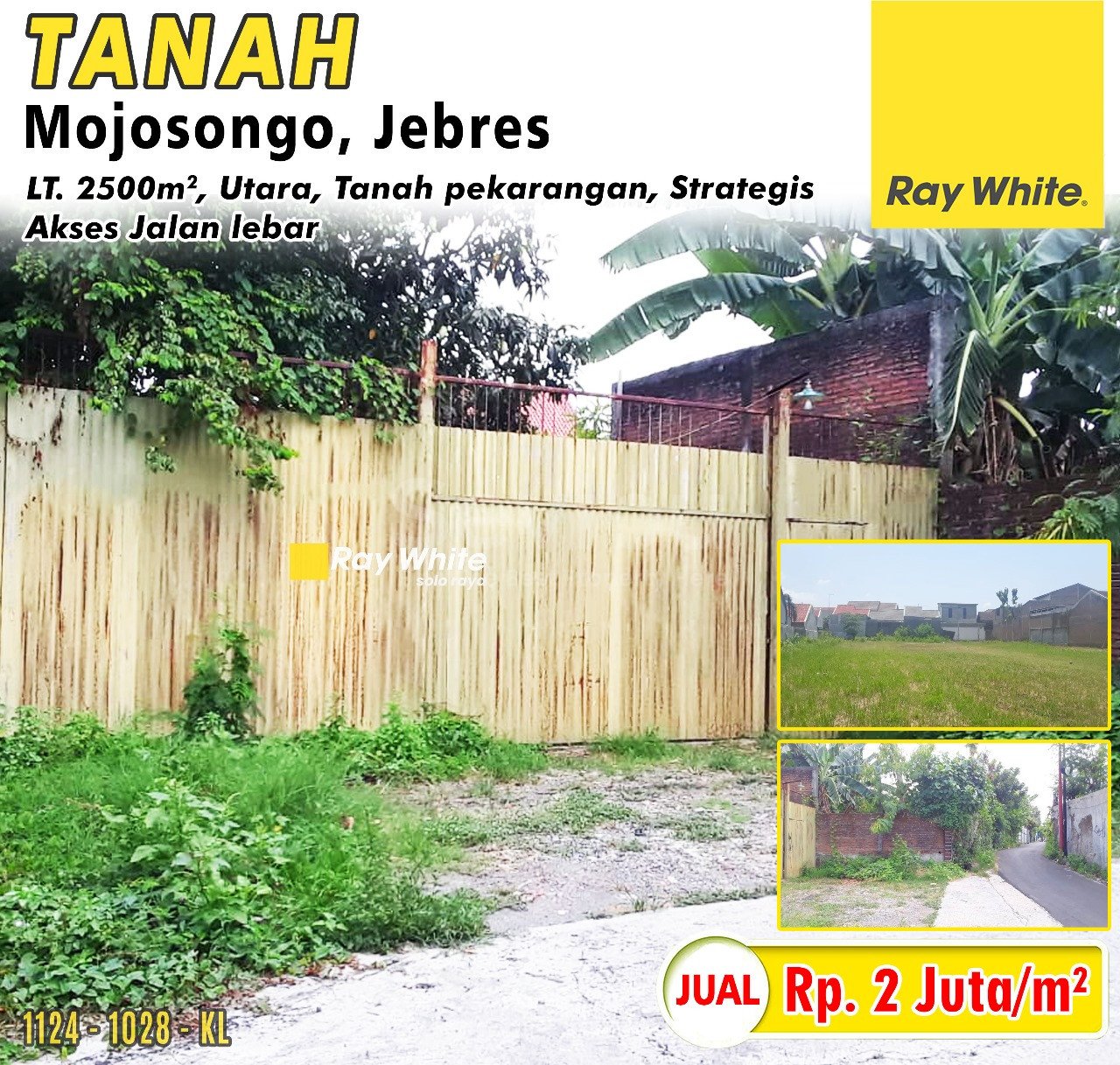1028. Kurniadi-Tanah jual jl. sumbing raya mojosongo jebres surakarta. HRg 2Jt per m2 (pra listing)