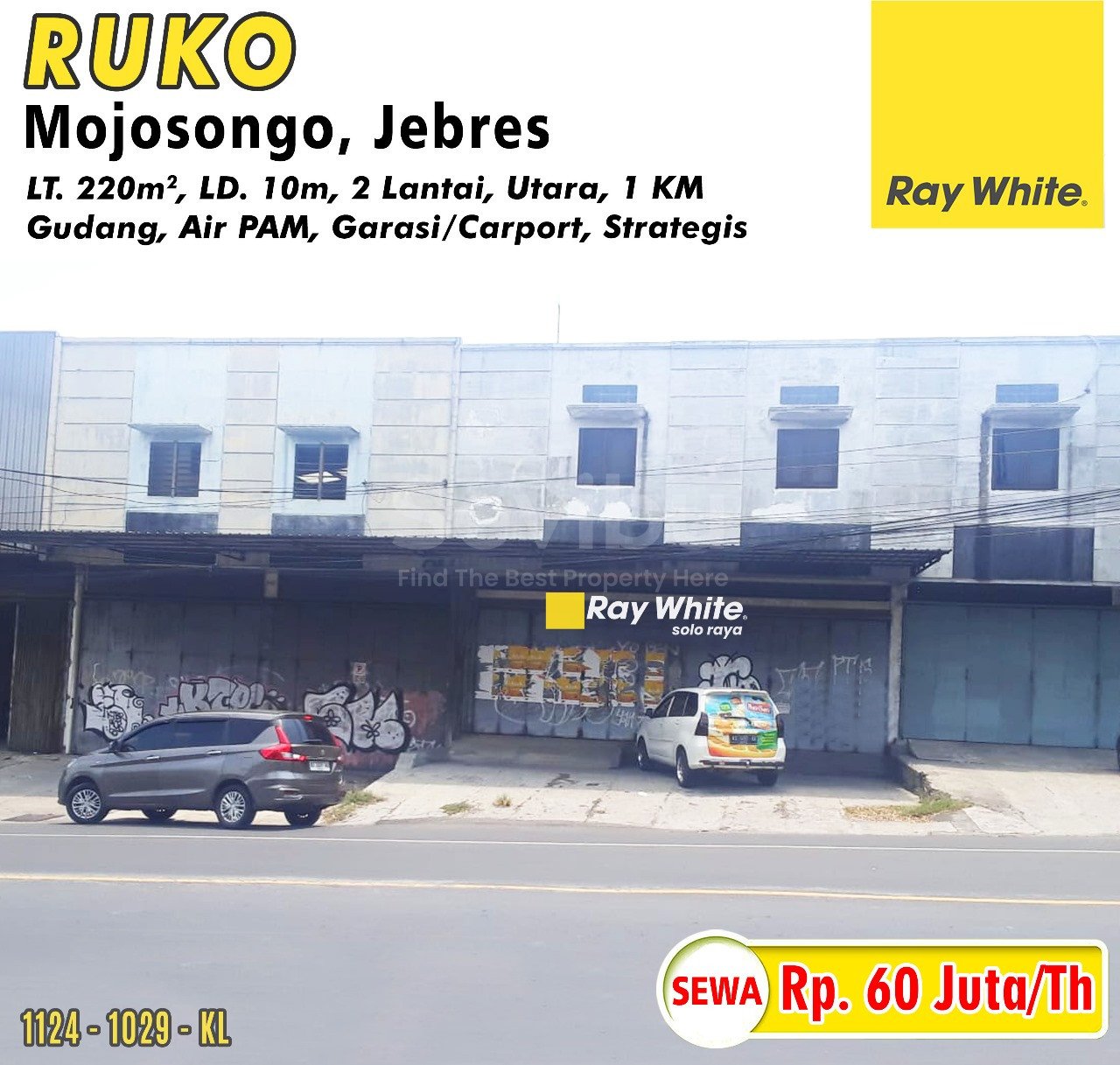 1029. Kurniadi-Ruko sewa jl. sumpah pemuda mojosongo jebres surakarta. HRg 60Jt per th (pra listing)