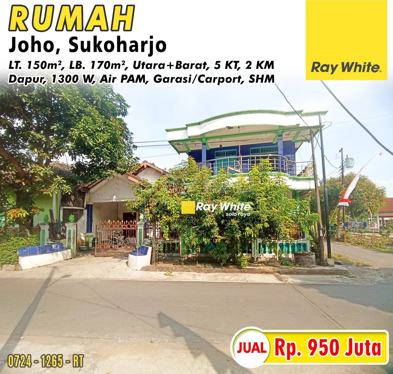 1265.Rita-Rumah jual perum joho baru joho sukoharjo. SHM 4945. HRg 950Jt