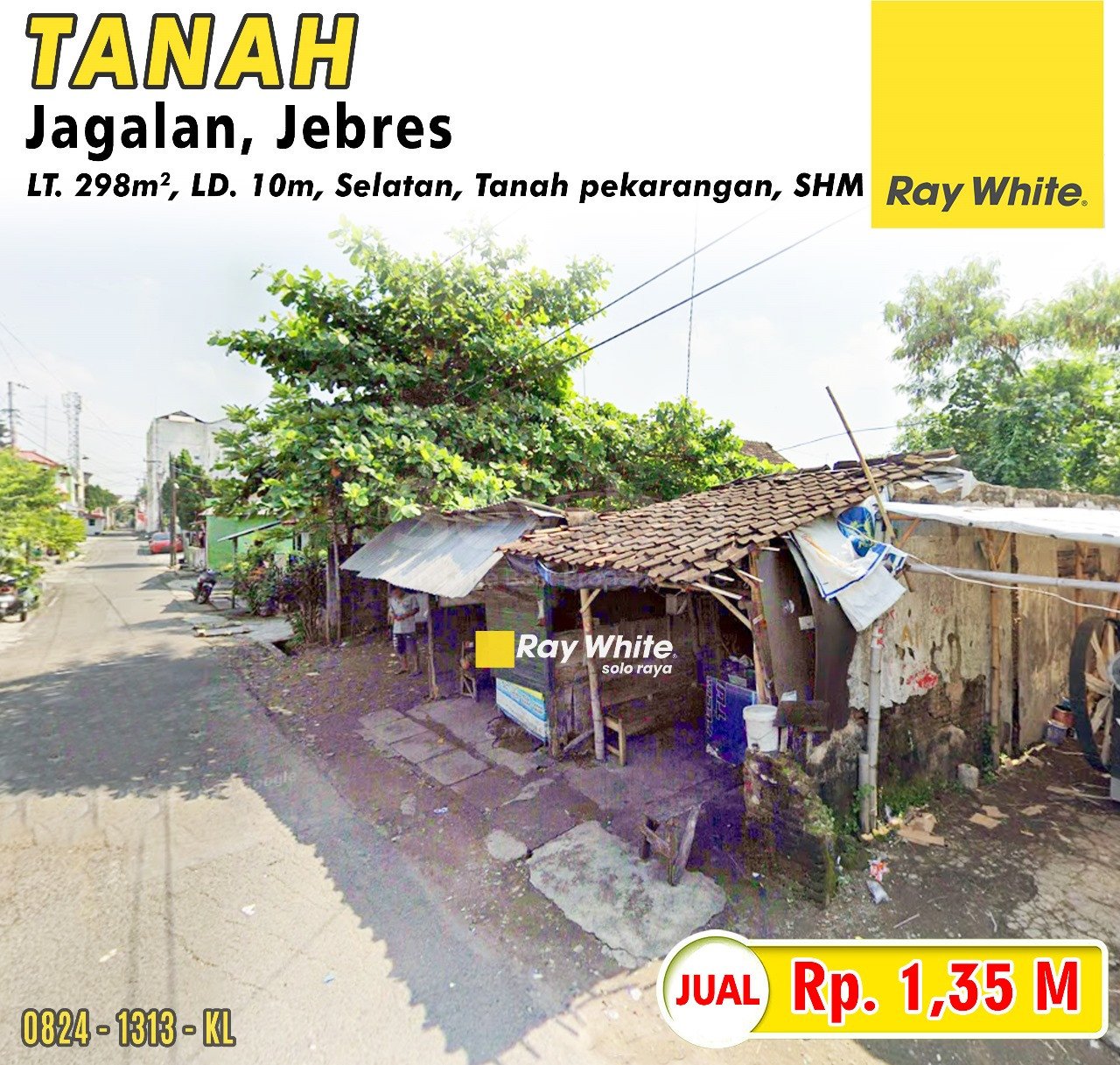 1313. Kurniadi-Tanah jual sorogenen jagalan jebres surakarta. SHM 1677. Hrg 1,35M