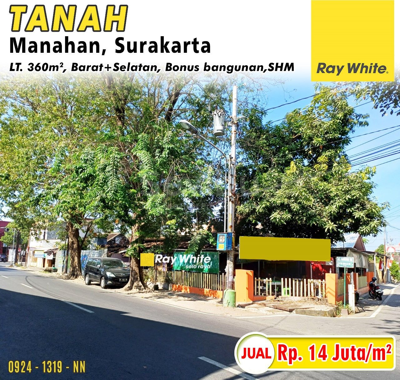 1319. Nanik-Tanah jual manahan banjarsari surakarta. SHM 938. HRg 14Jt per m2