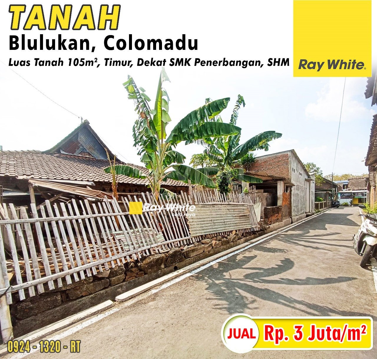 1320. Rita-Tanah jual blulukan colomadu karanganyar. SHM 449. Hrg 450Jt turun jd 3Jt per m2
