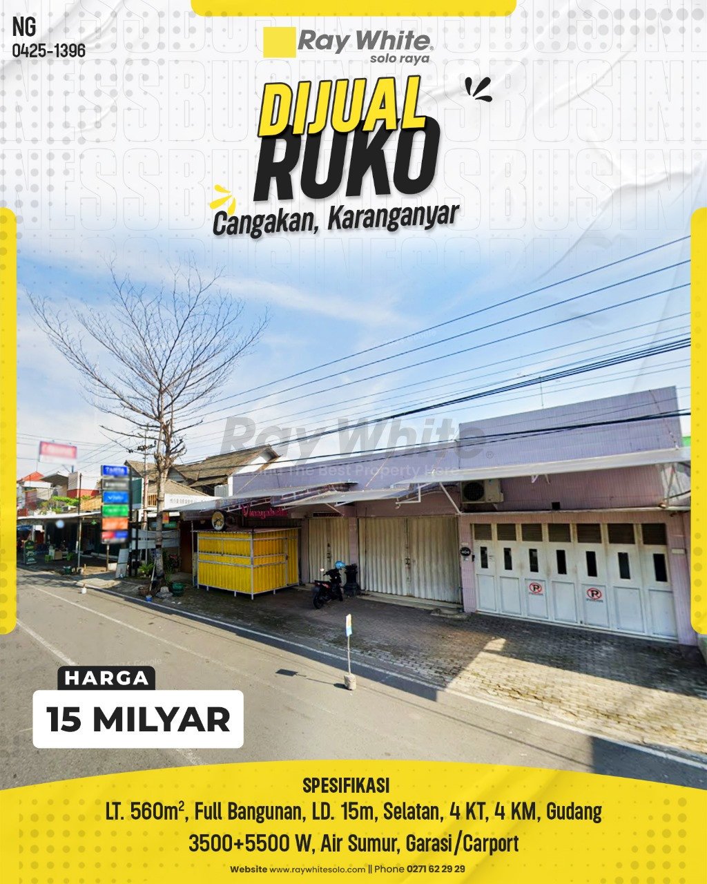 1396. Nanang-Ruko Jual Jl. Lawu Badran Asri Cangakan Karanganyar. HRg 15 Milyar(pralisting)