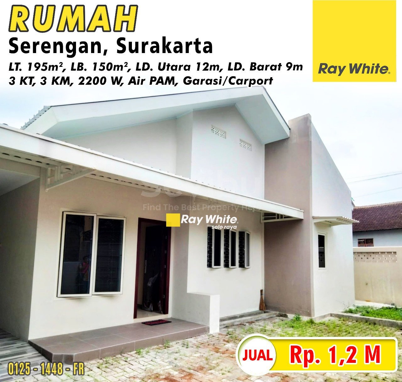 1448. Fredy-Rumah jual serengan serengan surakarta. SHM 0072. HRg 1,2M
