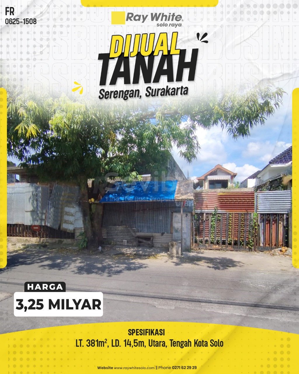 1508. Fredy-Tanah Jual Tipes Serengan Surakarta. HRg 3,25 Milyar(pralisting)