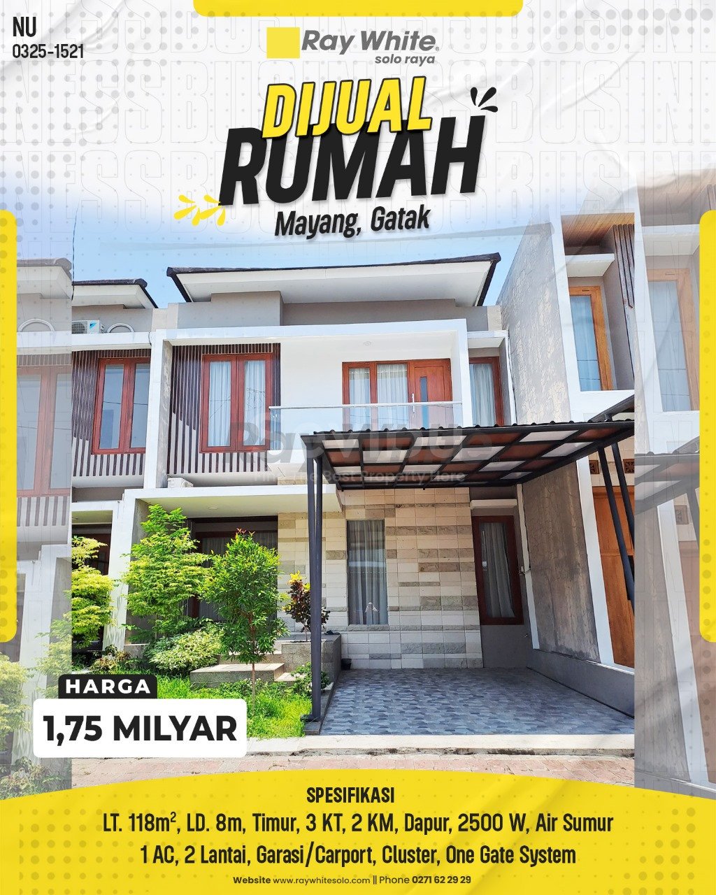 1521. Nugroho-Rumah jual perum taman anggrek gentan mayang gatak sukoharjo. SHM 4668. Hrg 1,75M