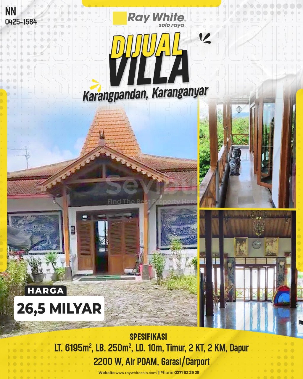 1584. Nanik-Villa Jual Telap Karang Karangpandan Karanganyar.SHM 320,158. HRg 26,5 Milyar